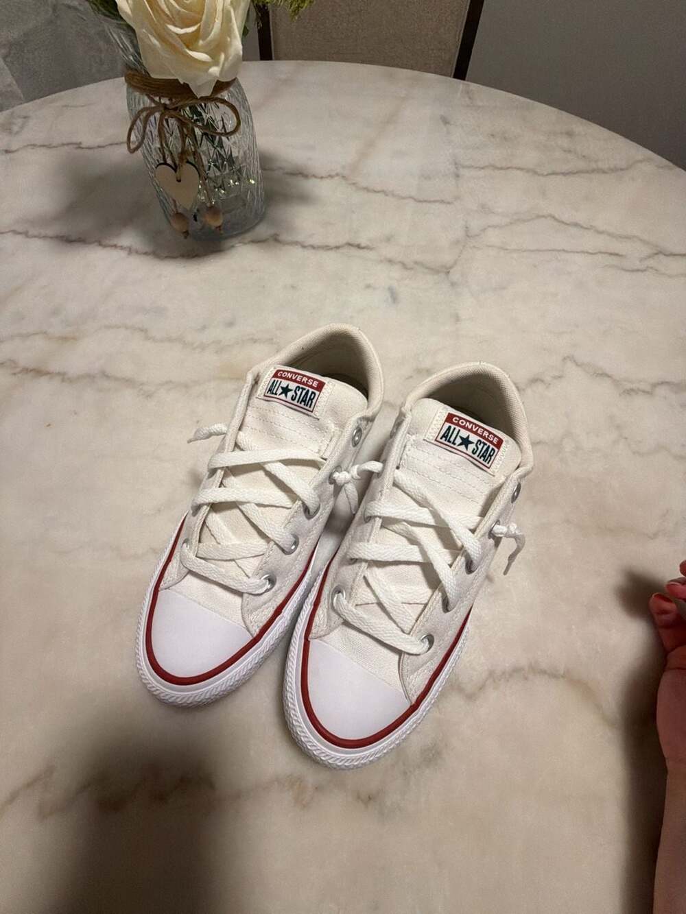 Converse Chuck Taylor All Star Street Slip Low Top Sneakers White Kids Size 4